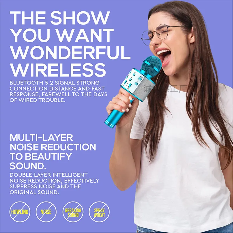 Wireless Microphone,Bluetooth Can Connect Many Devices With Speaker